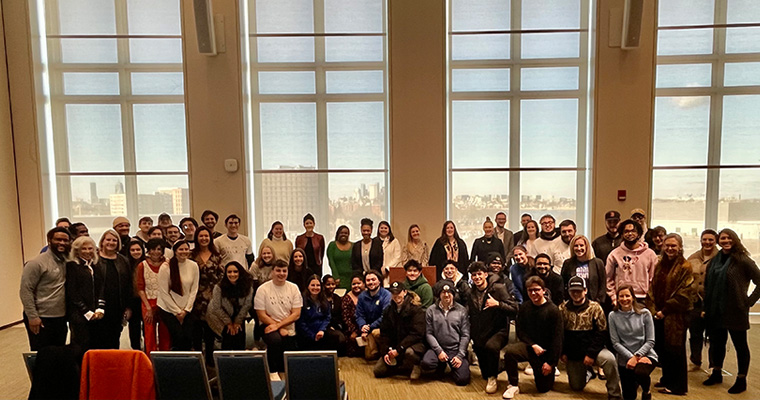 Our panelists, group members, students, and audience from February 1 panel event